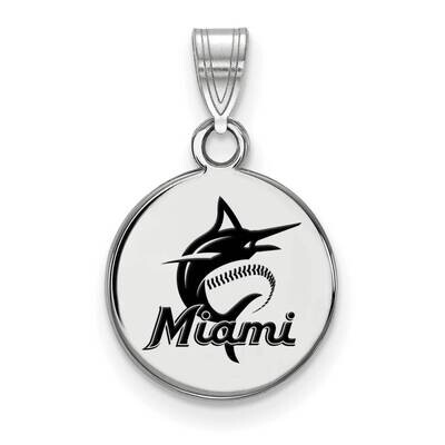 MLB Miami Marlins Small Enamel Disc Pendant Sterling Silver Rhodium-plated SS027MIN, MPN: SS027MIN,…