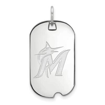 MLB Miami Marlins Small Dog Tag Pendant Sterling Silver Rhodium-plated SS025MIN, MPN: SS025MIN, 883…