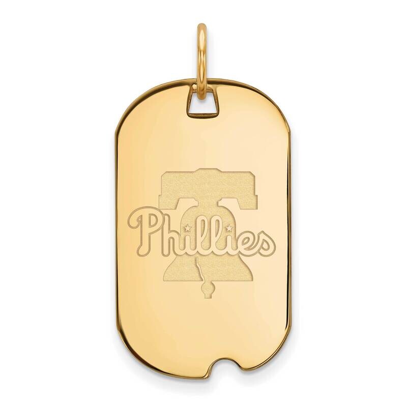 MLB Philadelphia Phillies Small Dog Tag Gold-plated Sterling Silver GP027PHI