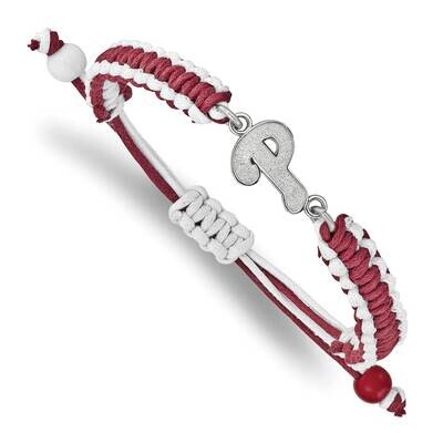 MLB Philadelphia Phillies Adjustable Cord Bracelet Stainless Steel ST514PHI, MPN: ST514PHI, 6344010…