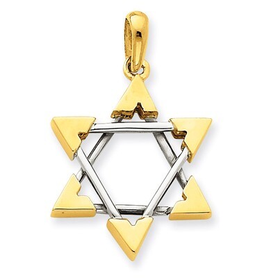 Star of David Pendant 14k Two-Tone Gold K1289, MPN: K1289, 883957901220
