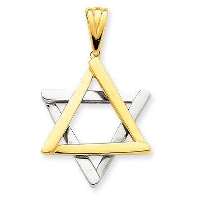 Star Of David Pendant 14k Two-Tone Gold CG53, MPN: CG53, 883957266282