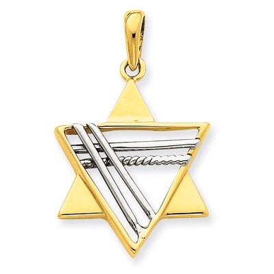 Star of David Pendant 14k Two-Tone Gold K1286, MPN: K1286, 883957901213