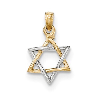 Polished Star of David Pendant 14k Two-Tone Gold K5711, MPN: K5711, 637218171583