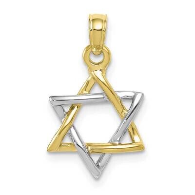Polished Star of David Pendant 10k Two-Tone Gold  10K5711, MPN: 10K5711, 63721818675