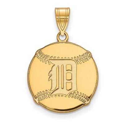 Detroit Tigers Pendant in Baseball Gold-plated Silver GP018TIG, MPN: GP018TIG, 886774922881