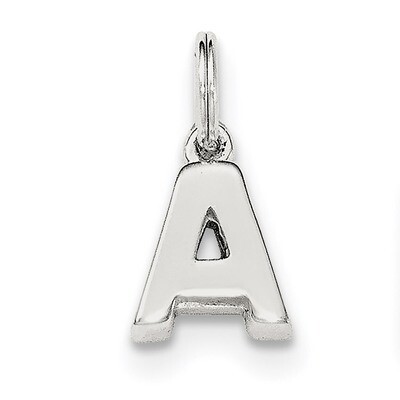 Letter A Charm Sterling Silver QC8460A, MPN: QC8460A, 191101359064