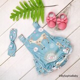 Deer Baby Girl Romper Set Deer baby Outfit Deer Baby Romper set Baby Romper Deer baby Clothing Baby…