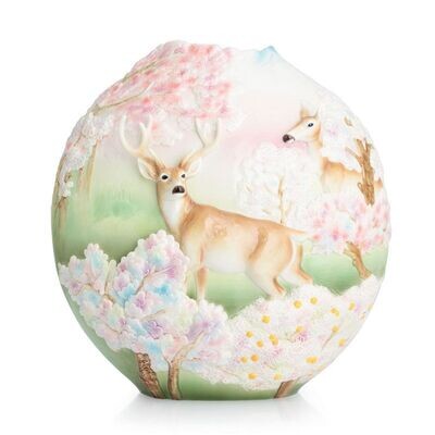 Franz Porcelain Deer Large Vase (Limited Edition 2,000) FZ02805, MPN: FZ02805,