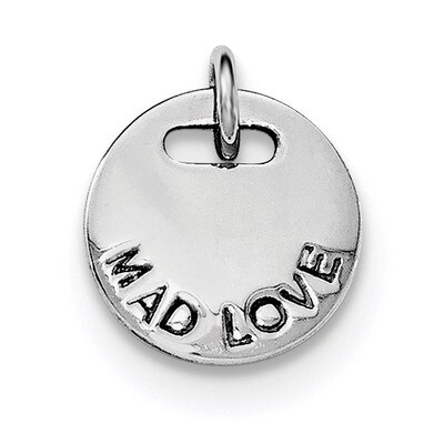 Mad Love Pendant Sterling Silver Rhodium-plated Polished QC8096, MPN: QC8096, 191101360695