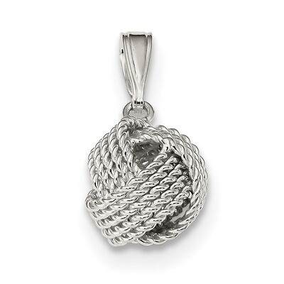 Textured Love Knot Pendant Sterling Silver QC9023, MPN: QC9023, 886774124711