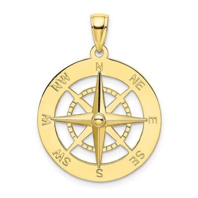 Nautical Compass Charm 10k Gold 10K7846, MPN: 10K7846,