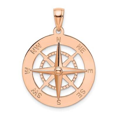 Nautical Compass Pendant 14k Rose Gold K7846R, MPN: K7846R, 191101084799
