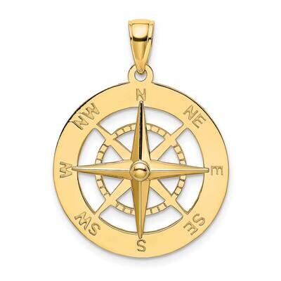 Nautical Compass Charm 14k Gold K7846, MPN: K7846, 637218179114