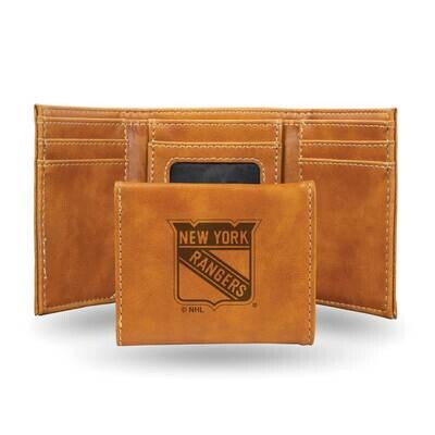 NHL New York Rangers Brown Faux Leather Trifold Wallet GC7847, MPN: GC7847, 767345901149