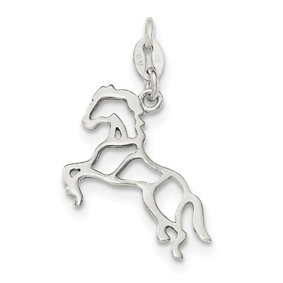Horse Charm Sterling Silver Polished QC8894, MPN: QC8894, 191101367816