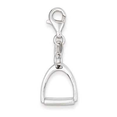 Horse Stirrup Charm Sterling Silver Polished QC6963, MPN: QC6963, 883957488585