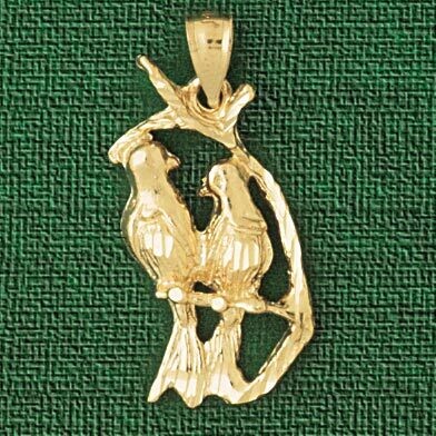 Dazzlers Jewelry Lovebird Pendant Necklace Charm Bracelet in Yellow, White or Rose Gold 2900, MPN: …