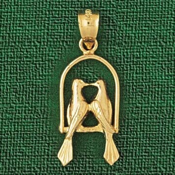 Dazzlers Jewelry Lovebird Pendant Necklace Charm Bracelet in Yellow, White or Rose Gold 2901, MPN: …