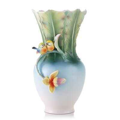 Franz Porcelain Enduring Affections Lovebird Vase FZ03421, MPN: FZ03421,
