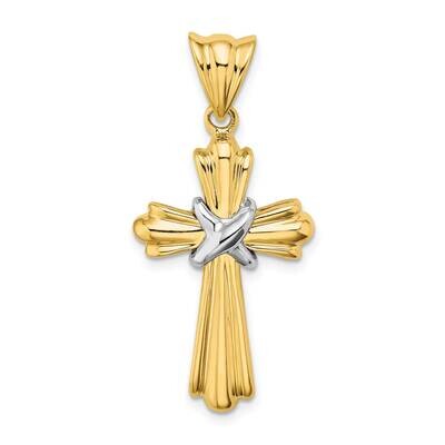 Polished Cross with X Center Design Charm 14k Two-tone Gold K9034, MPN: K9034, 637218022144