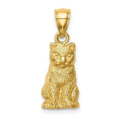 Cat Pendant 14k Gold C4627, MPN: C4627, 883957781518
