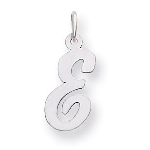 Medium Script Initial E Charm 14k white Gold YC661E, MPN: YC661E, 191101635052