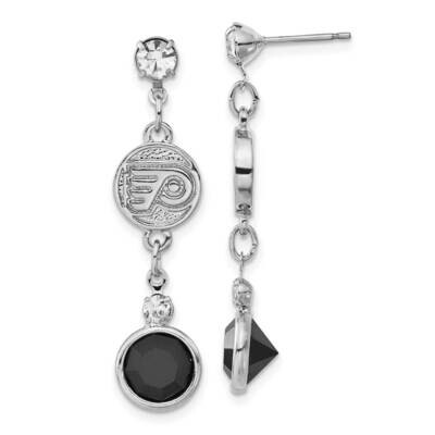 NHL Philadelphia Flyers Crystal Dangle Earrings FLY065ER-CR, MPN: FLY065ER-CR, 634401857637