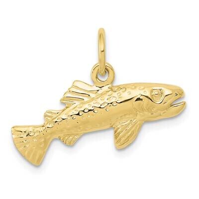 Fish Charm 10k Gold 10ZC1192, MPN: 10ZC1192,