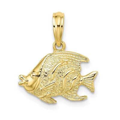 Textured Fish Charm 10k Gold Polished 10K7685, MPN: 10K7685,