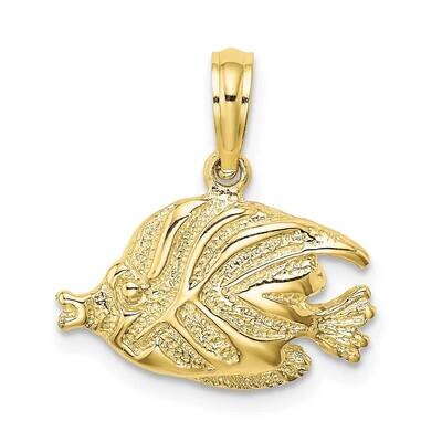 Engraved Fish Charm 10k Gold Polished 10K7686, MPN: 10K7686,