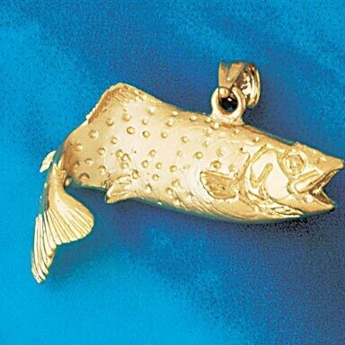 Dazzlers Jewelry Fish Pendant Necklace Charm Bracelet in Yellow, White or Rose Gold 768, MPN: DZ-76…