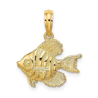 Fish Charm 14k Gold Polished &amp; Engraved K7691, MPN: K7691, 637218012589