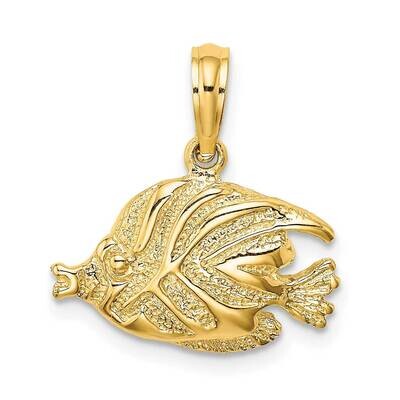 Fish Charm 14k Gold Polished &amp; Engraved K7686, MPN: K7686, 637218012510