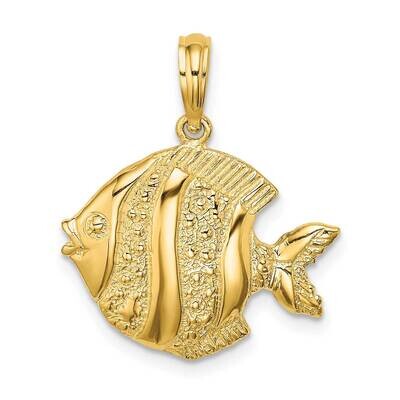 Fish Charm 14k Gold Polished &amp; Engraved K7674, MPN: K7674, 637218012374