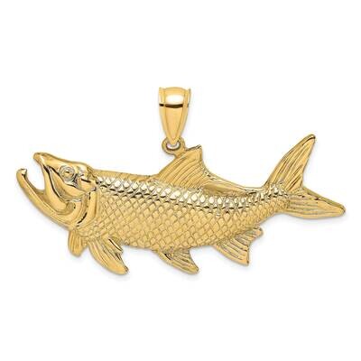 Tarpon Fish with Open Mouth Charm 14k Gold K8132, MPN: K8132, 637218068616