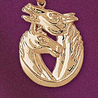 Dazzlers Jewelry Lucky Horseshoe Pendant Necklace Charm Bracelet in Yellow, White or Rose Gold 5164…