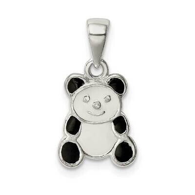 Enamel Panda Pendant Sterling Silver QC9642, MPN: QC9642, 886774122106