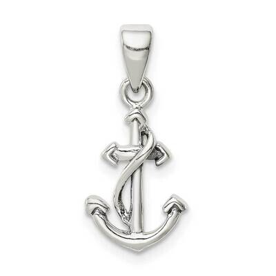 Anchor Pendant Sterling Silver Polished QC9431, MPN: QC9431, 886774014654