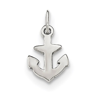 Anchor Charm Sterling Silver Polished QC8351, MPN: QC8351, 191101360145