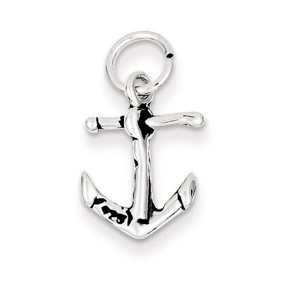Anchor Charm Antiqued Sterling Silver QC7628, MPN: QC7628, 883957577388
