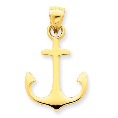 Anchor Pendant 14k Gold C3345, MPN: C3345, 637218044368