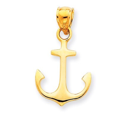 Anchor Pendant 14k Gold K3075, MPN: K3075, 637218045167