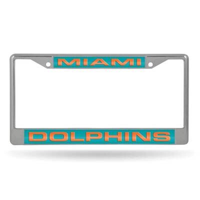 NFL Miami Dolphins Laser Chrome Car License Plate Frame GC7087, MPN: GC7087, 767345486257
