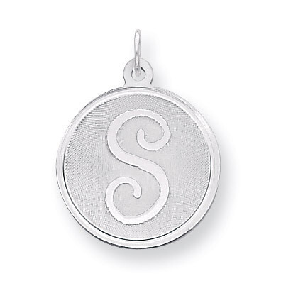 Brocaded Initial S Charm Sterling Silver QC4162S, MPN: QC4162S, 883957560809
