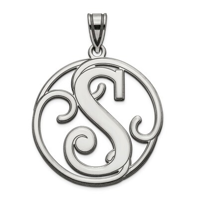 Script Initial S Charm Sterling Silver Fancy  QC8999S, MPN: QC8999S, 191101366994