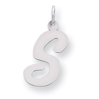 Script Initial S Charm Sterling Silver QC5084S, MPN: QC5084S, 883957031125