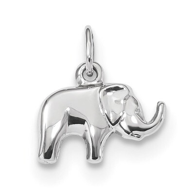 Elephant Charm 14k white Gold K6013, MPN: K6013, 886774041001