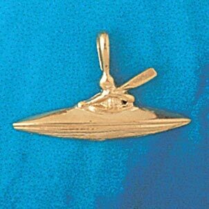 Dazzlers Jewelry Kayak Pendant Necklace Charm Bracelet in Yellow, White or Rose Gold 1410, MPN: DZ-…