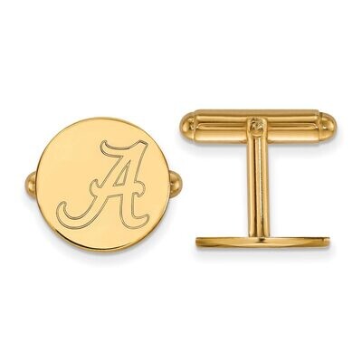 University of Alabama Cufflinks 14k Yellow Gold 4Y012UAL, MPN: 4Y012UAL, 886774872100